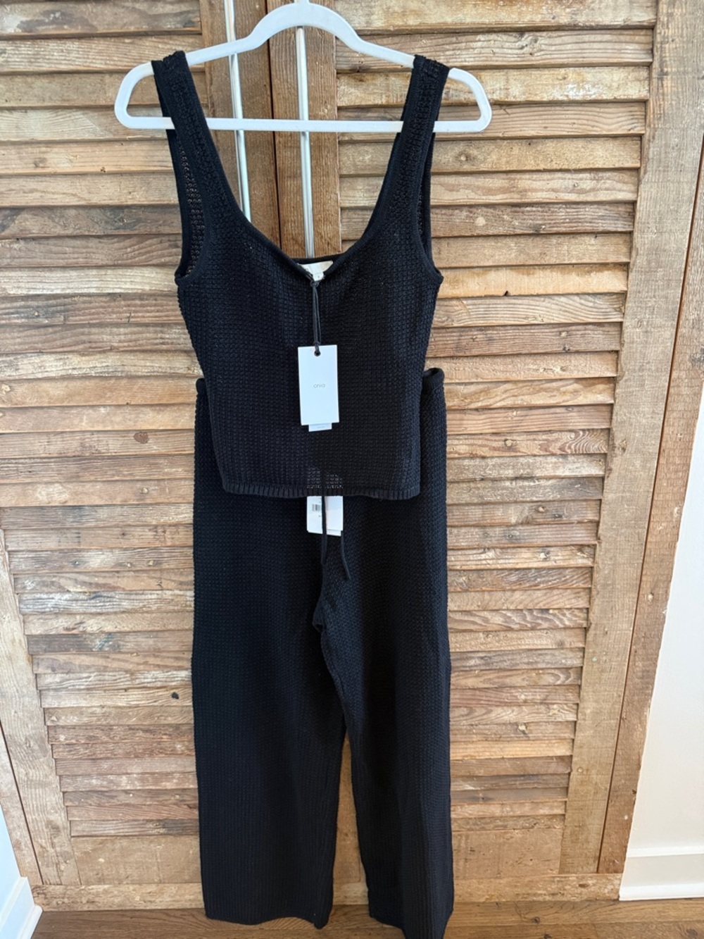 ONIA Black Knit Tank & Pants